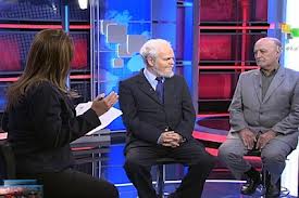 Con Patricia Villegas y Luis Britto García, en Telesur, enero de 2013